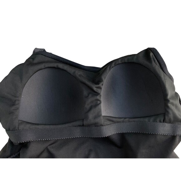 NWT Catherine Malandrino Women's size L Black w Side Ruching One Piece Swimsuit - Picture 9 of 10